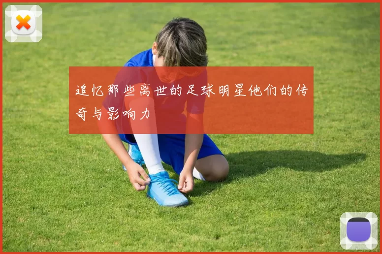 追忆那些离世的足球明星他们的传奇与影响力